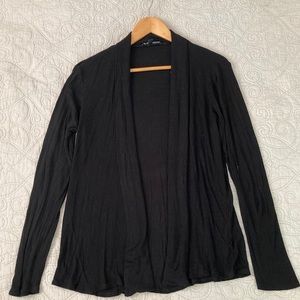 Cable & Gauge black ribbed cardigan